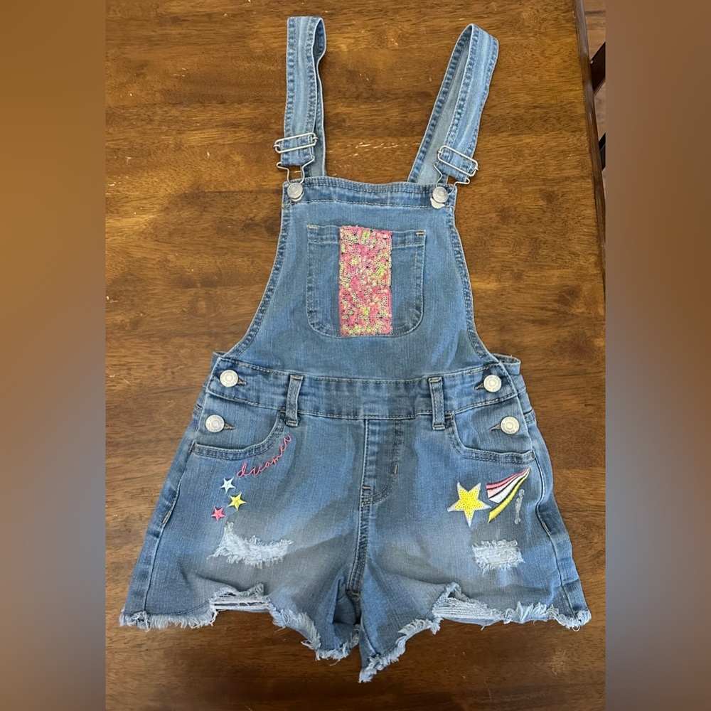 Jordache Girls Jean Overalls - Size M 7/8 - EXCELLENT CONDITION